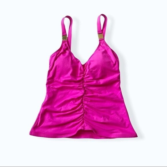 Liz Claiborne Y2K Pink Tankini Swimsuit 2 Piece Small - Picture 3 of 9